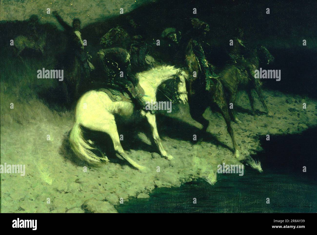 Abgefeuert am 1907 von Frederic Remington, geboren in Canton, NY 1861