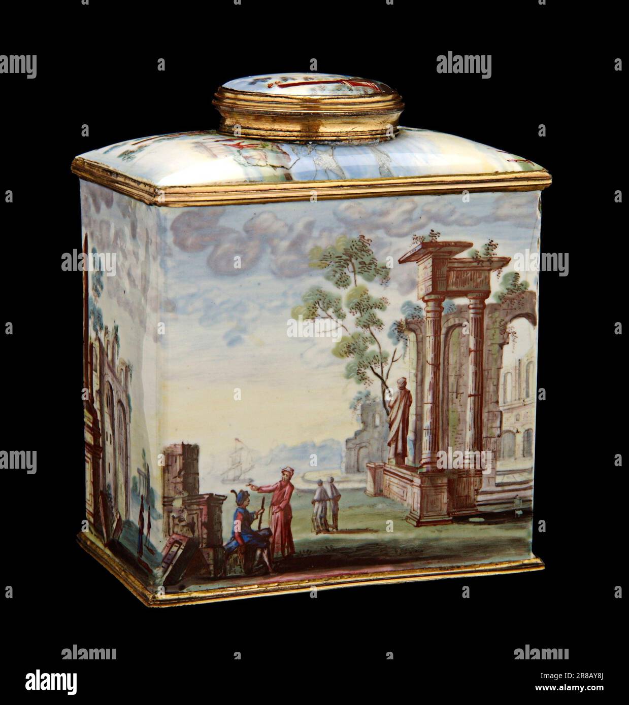 Tea Caddy 1750-1780 von Unidentified Stockfoto