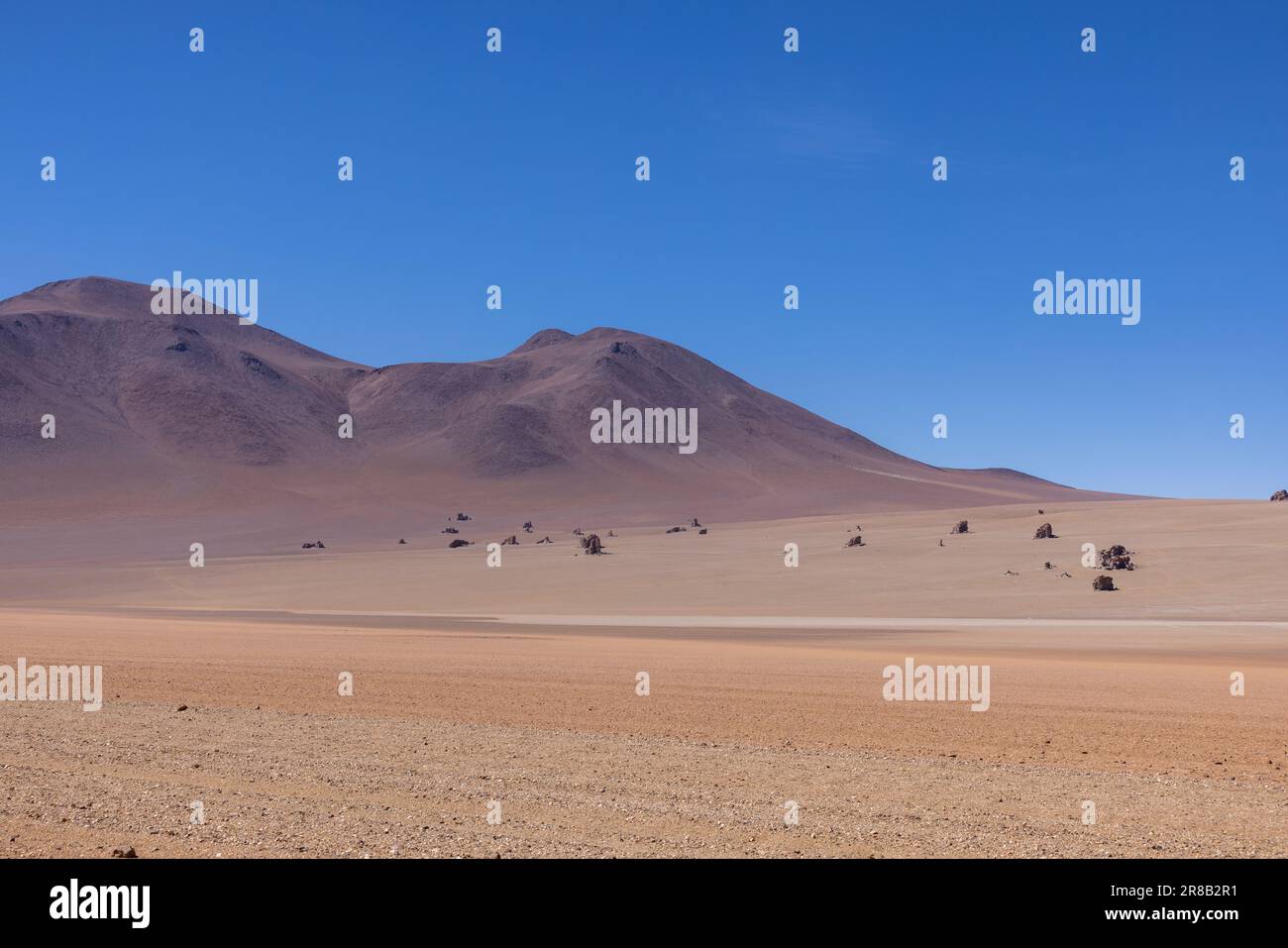 Malerische Wüste Salvador Dali, nur ein natürlicher Anblick auf der malerischen Lagunenroute durch den bolivianischen Altiplano in Südamerika Stockfoto