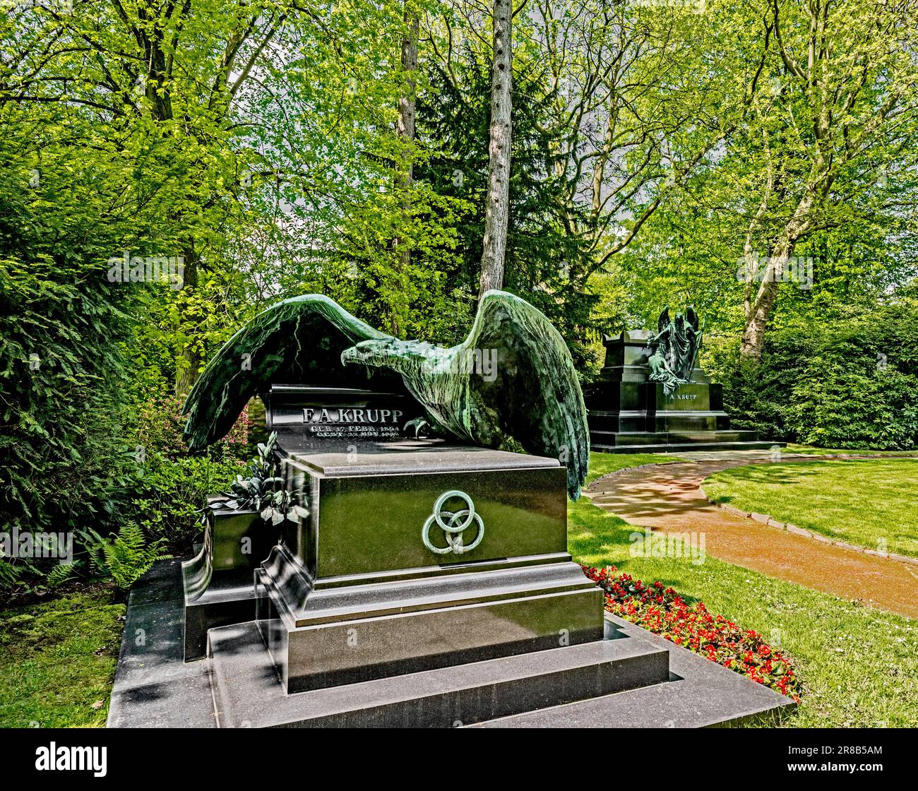 Essen (NRW, Deutschland): Familienfriedhof der Familie Krupp in Essen Bredeney; Friedhof der Familie Krupp Stockfoto
