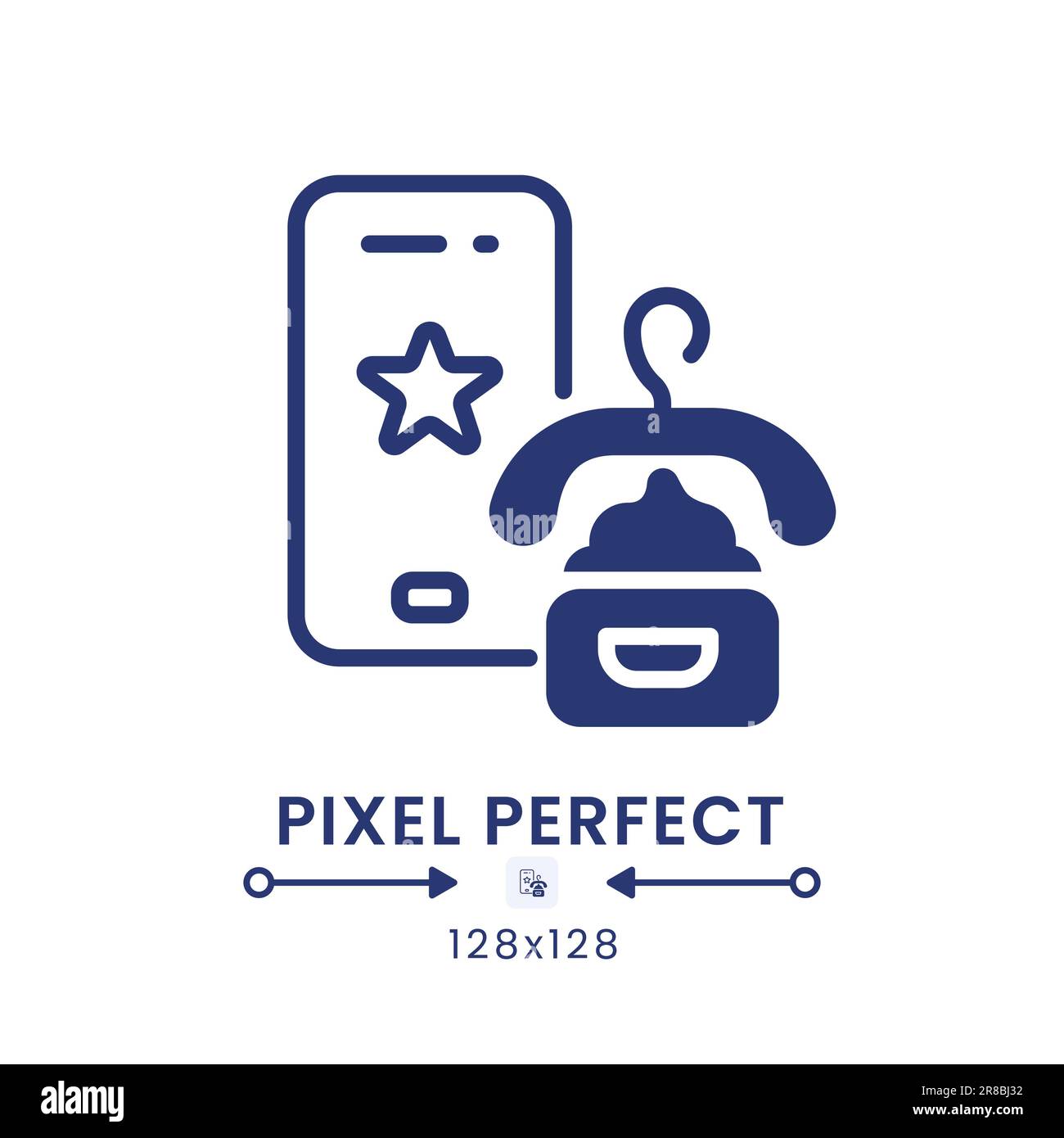 Beauty and Fashion App Schwarz solides Desktop-Symbol Stock Vektor