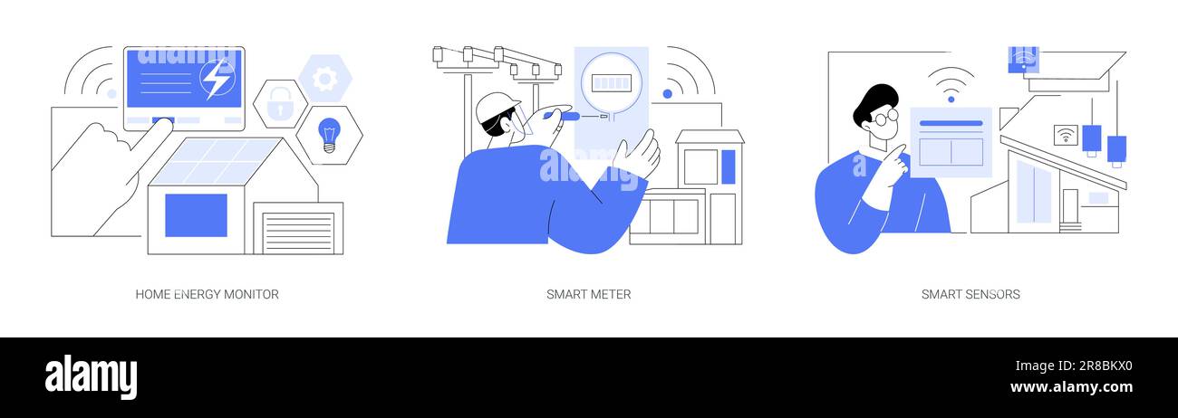 Smart-House-Technologie abstrakte Konzeptvektordarstellungen. Stock Vektor