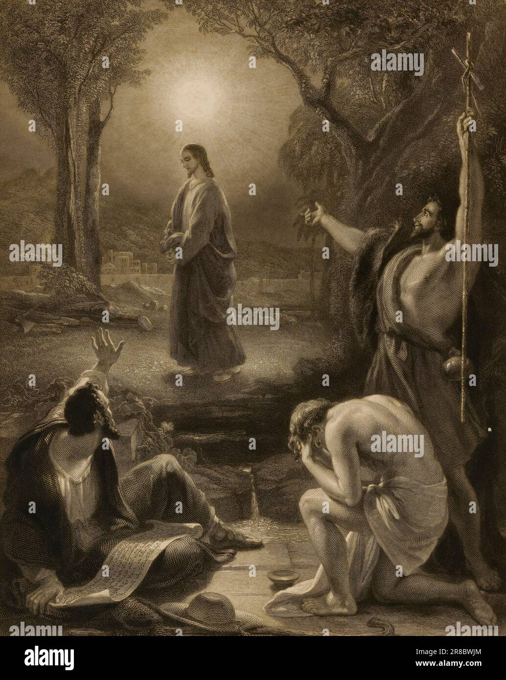 John verkündete den Messias [] von John Outrim, Engländer, geboren 1810, starb nach 1874 Stockfoto