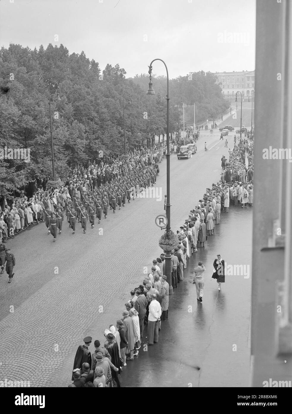 Tatsächlich 5-1947: Die deutsche Brigade die 471. Norwegische Brigade ist in Deutschland fest etabliert. Es ist das erste Mal in jüngster Zeit, dass normale norwegische Streitkräfte als Besatzungstruppen entsandt werden. Nicht weniger als 4.000 jungen Norwegern wurde die schwierige, aber interessante Aufgabe übertragen, Norwegen als Besatzungsmacht im besiegten Deutschland zu vertreten. Die Norweger haben einen Teil der britischen Zone ganz für sich allein. Man spricht von der norwegischen Gegend. Es befindet sich im Hartz, ca. 20 km südlich von Hamburg, und umfasst ca. 5000 km2 km. Foto: Kjell Lynau / Aktuell / NTB ***FOTO Stockfoto