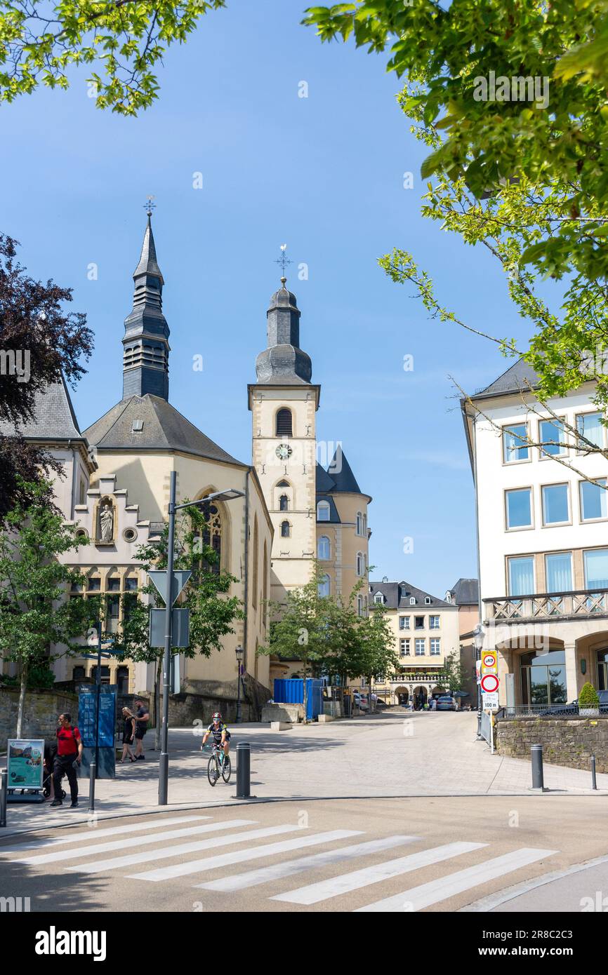 Elglise Saint-Michel, Rue Sigefroi, Ville Haute, Stadt Luxemburg, Luxemburg Stockfoto
