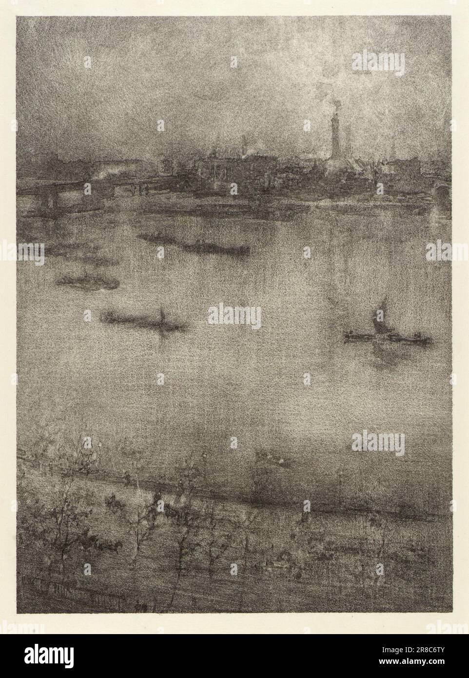 The Thames 1896 von James McNeill Whistler, geboren in Lowell, MA 1834, gestorben in London, England 1903 Stockfoto