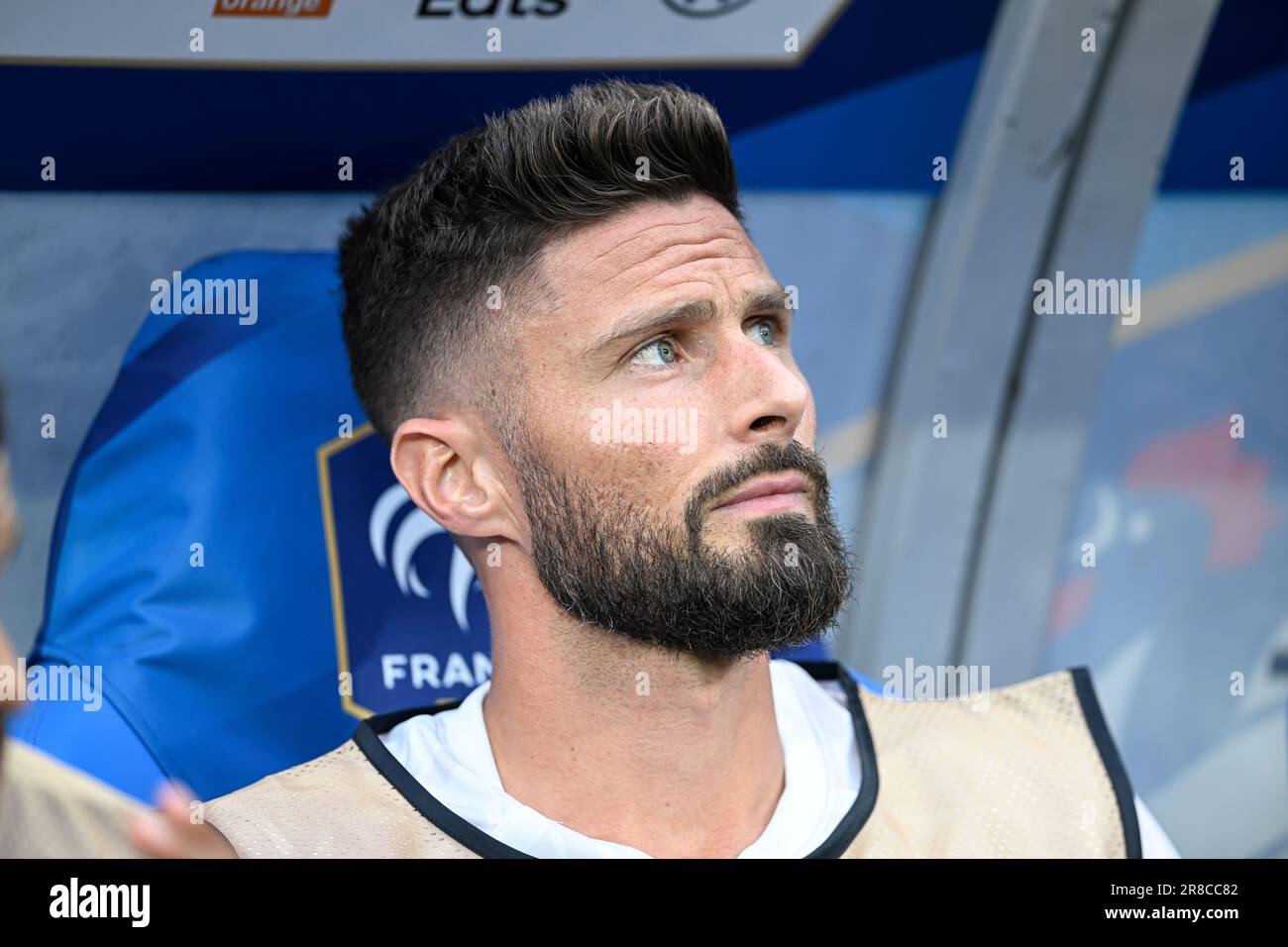 Paris, Frankreich. 19. Juni 2023. Olivier Giroud bei den UEFA Euro 2024-Europameisterschaften, Fußballspiel zwischen Frankreich und Griechenland am 19. Juni 2023 im Stade de France in Saint-Denis, Frankreich. Kredit: Victor Joly/Alamy Live News Stockfoto