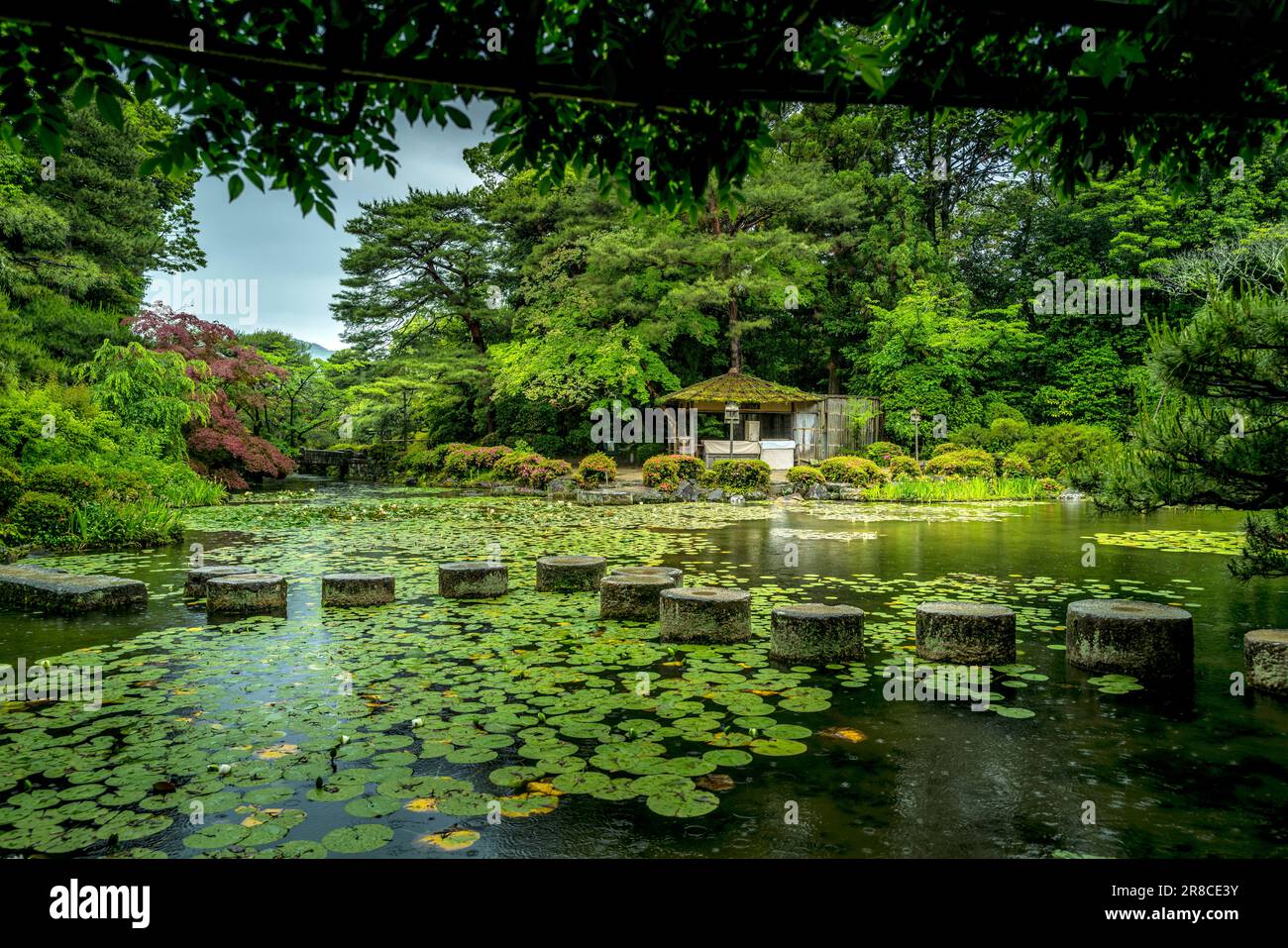 Die Gärten des Heian-jingū-Schreins, Kyoto Japan Stockfoto