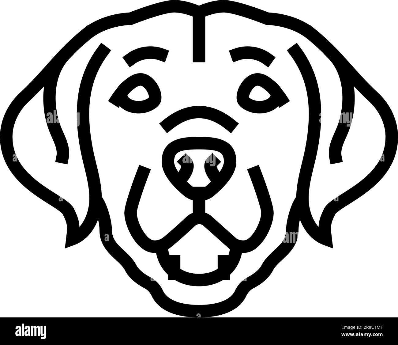 vektordarstellung des labrador Retriever Hundewelpen-Symbols Stock Vektor