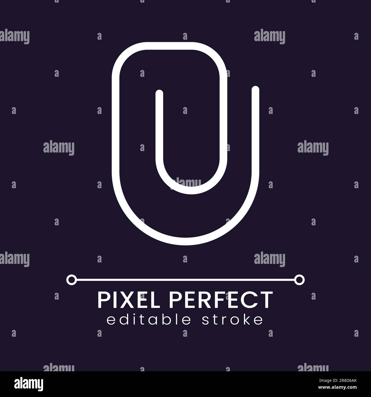 Datei-Upload-Taste Pixel perfekte RGB-Farbsymbol für dunkles Thema Stock Vektor