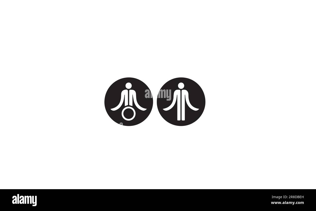 Abstraktes Symbol für Menschen, Zusammengehörigkeit und Gemeinschaftskonzept Design Schwarz einfaches flaches Symbol auf weißem Hintergrund Stock Vektor