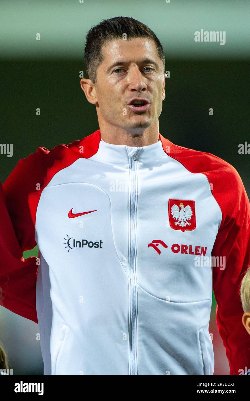 Chisinau, Moldawien. 20. Juni 2023. Robert Lewandowski aus Polen während des UEFA European Qualifiers Group E Match zwischen Moldawien und Polen im Zimbru Stadium in Chisinau, Moldawien am 20. Juni 2023 (Foto: Andrew SURMA/Credit: SIPA USA/Alamy Live News Stockfoto