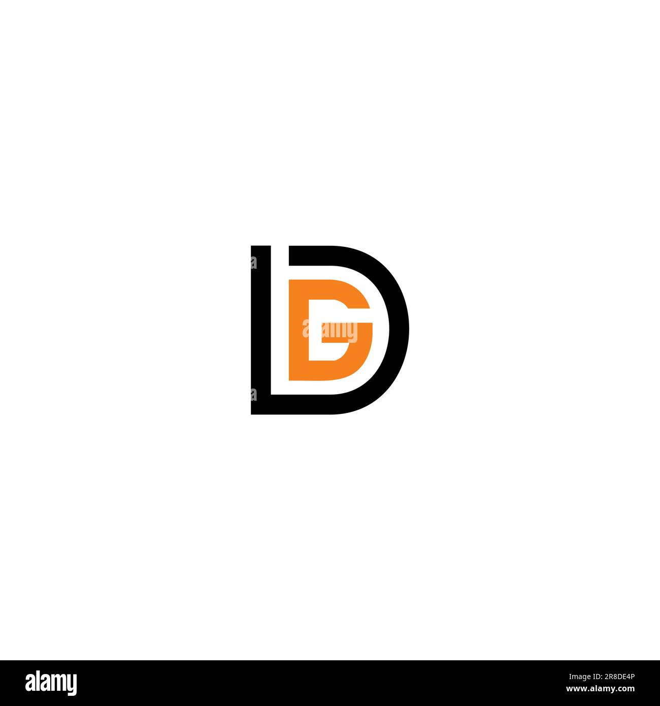 DG-Logo-Symbol. Buchstabe D und Symbol Stock Vektor