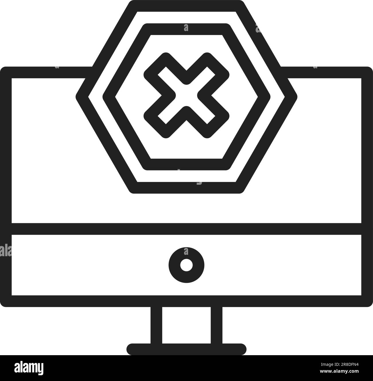 Bild Des Ad-Blocker-Symbols. Stock Vektor