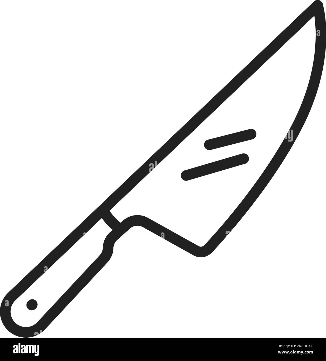 Bild: Küchenmesser-Symbol. Stock Vektor