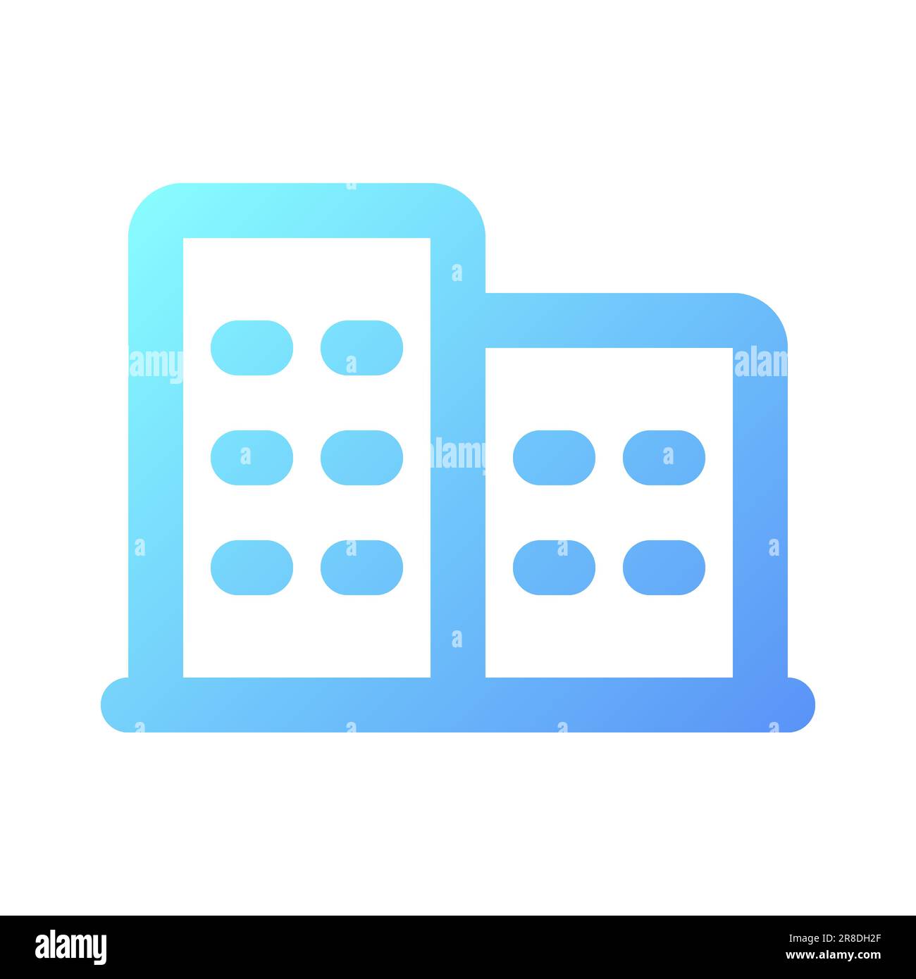 Hotel Pixel Perfect Gradient linear ui-Symbol Stock Vektor