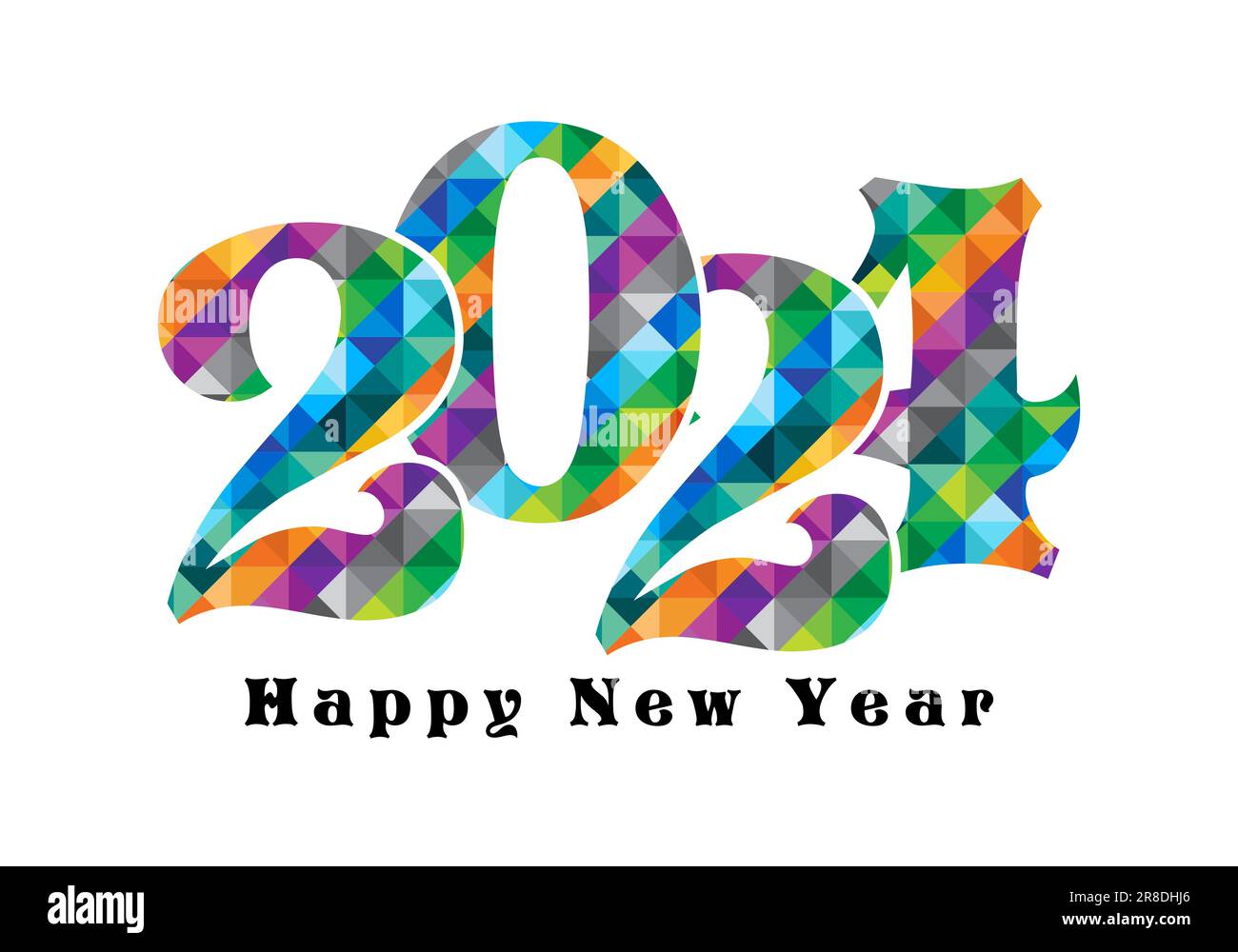 2025 „Happy New Year“Logo für die Markenidentität des Unternehmens
