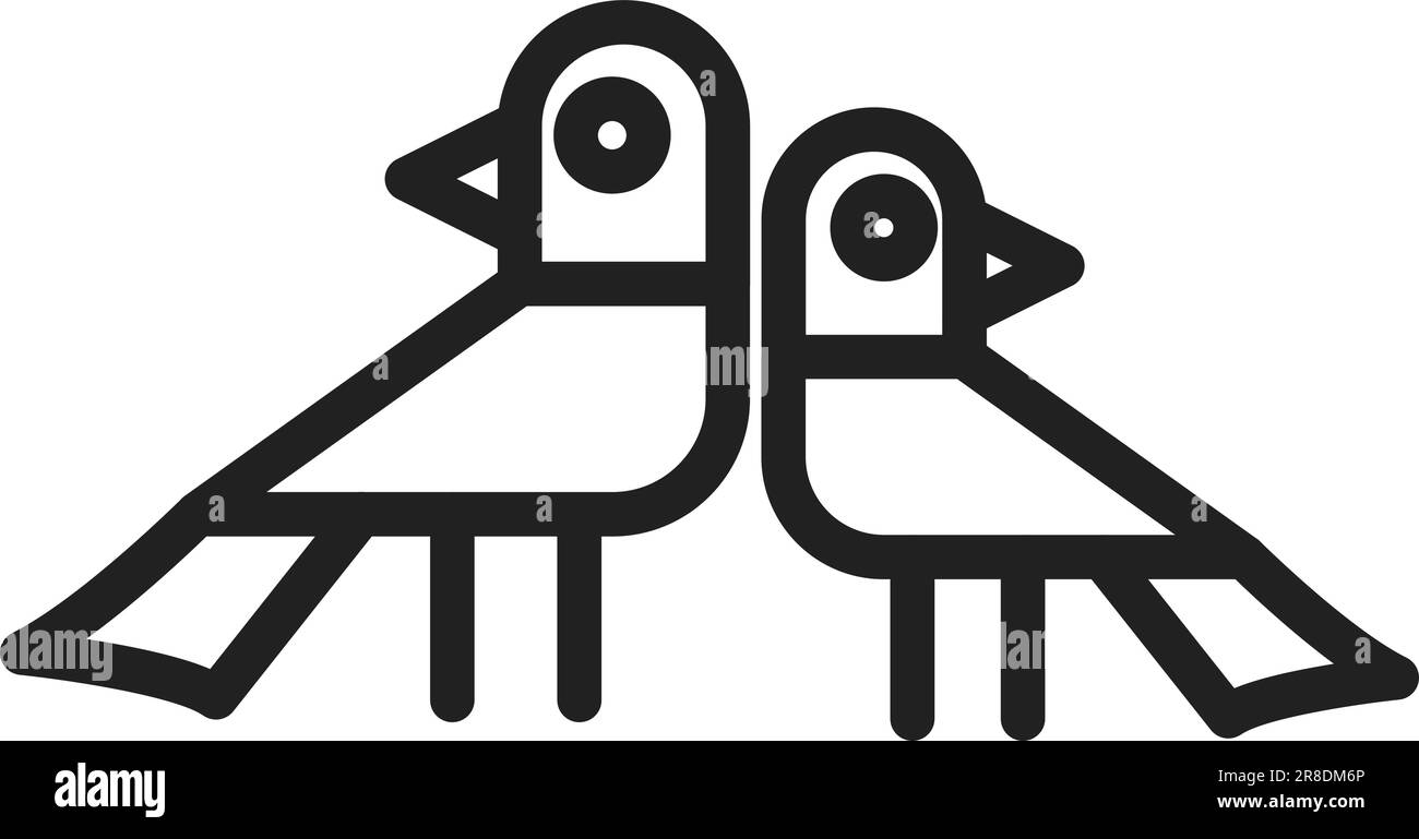 Bild Des Vogelsymbols. Stock Vektor