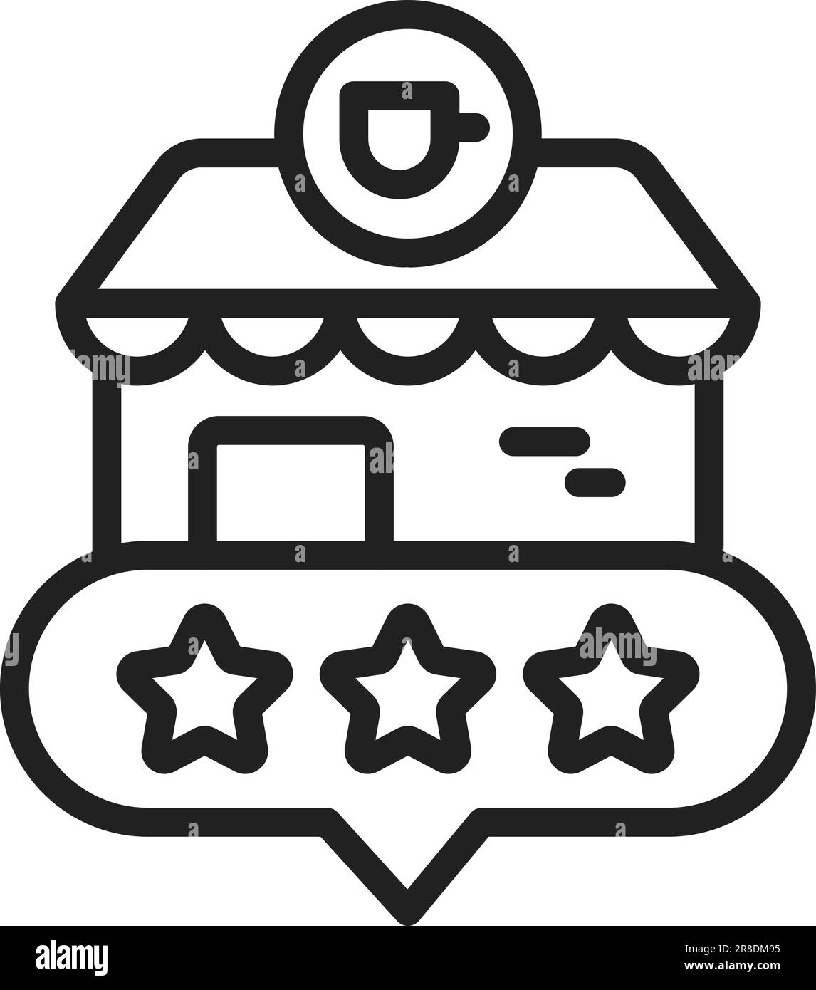 Bild Des Symbols „Coffee Shop Review“. Stock Vektor