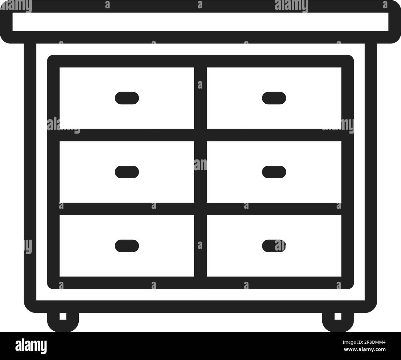 Bild des Symbols "Kommode". Stock Vektor