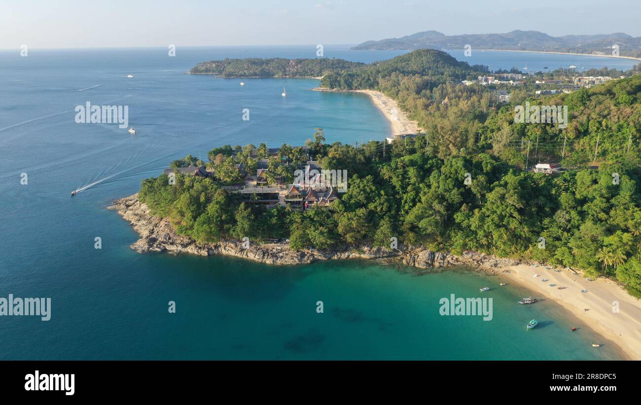 Wunderschöne unvergleichliche Aussicht auf den Kao Khad Aussichtspunkt in Phuket Thailand Stockfoto