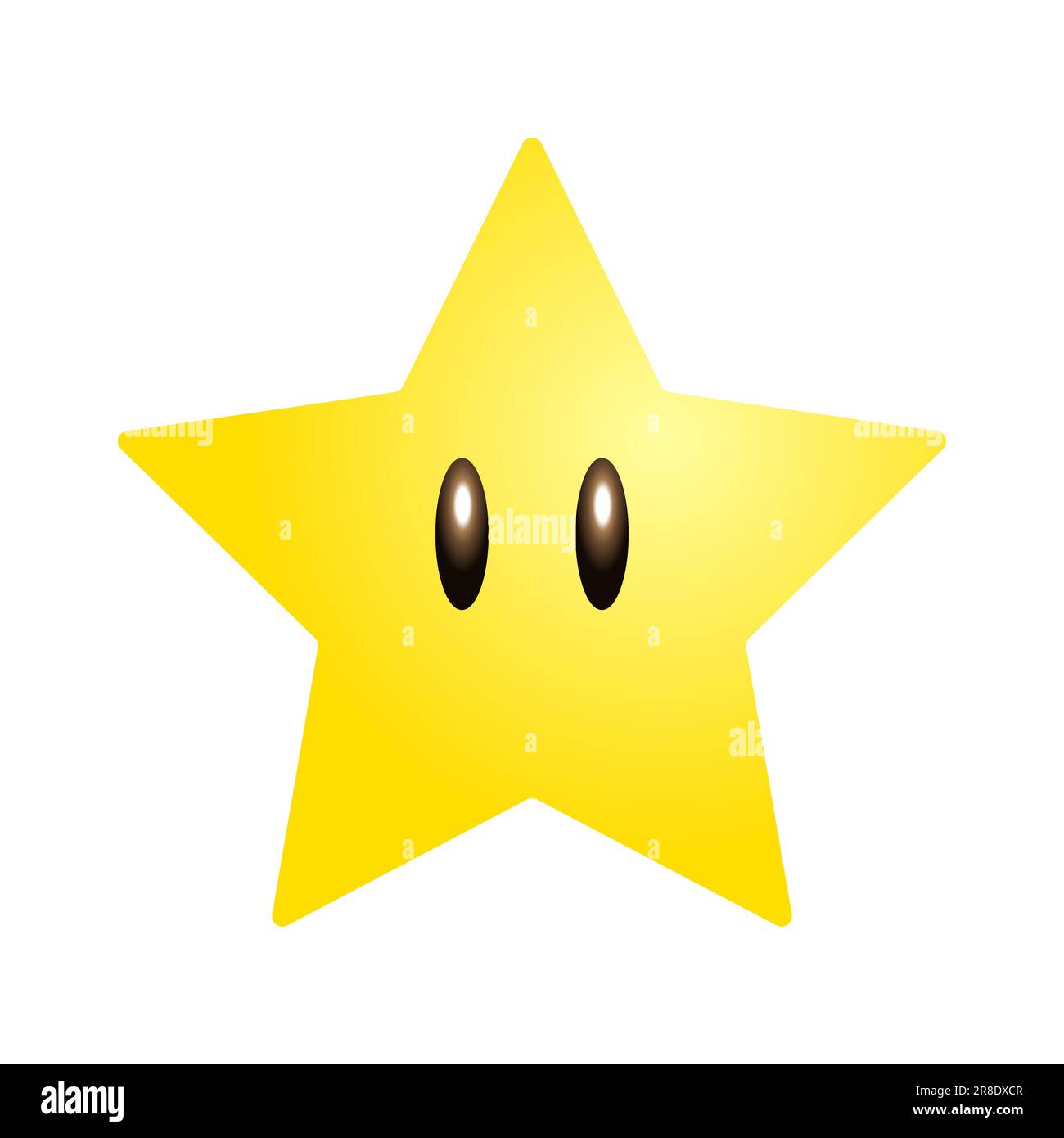 Super Mario Star von mario Game. Editorial Illustration isoliert auf weißem Hintergrund Stock Vektor