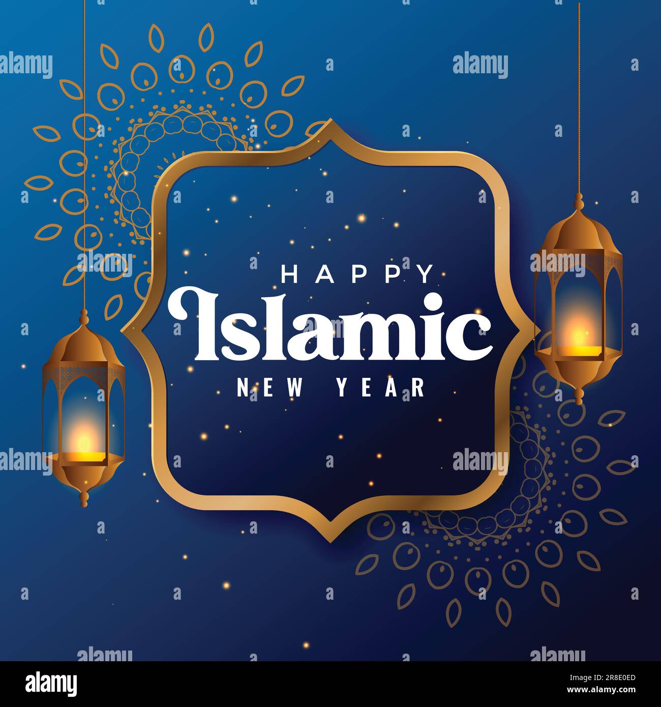 Islamischer Hintergrund zum Neujahr Stock Vektor