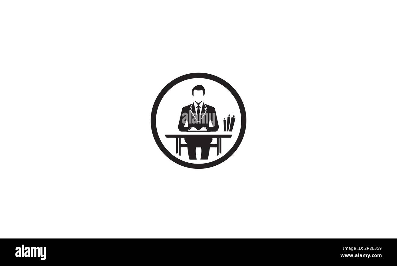 Logo der Zusammenarbeit in Schwarz einfaches flaches Symbol Stock Vektor