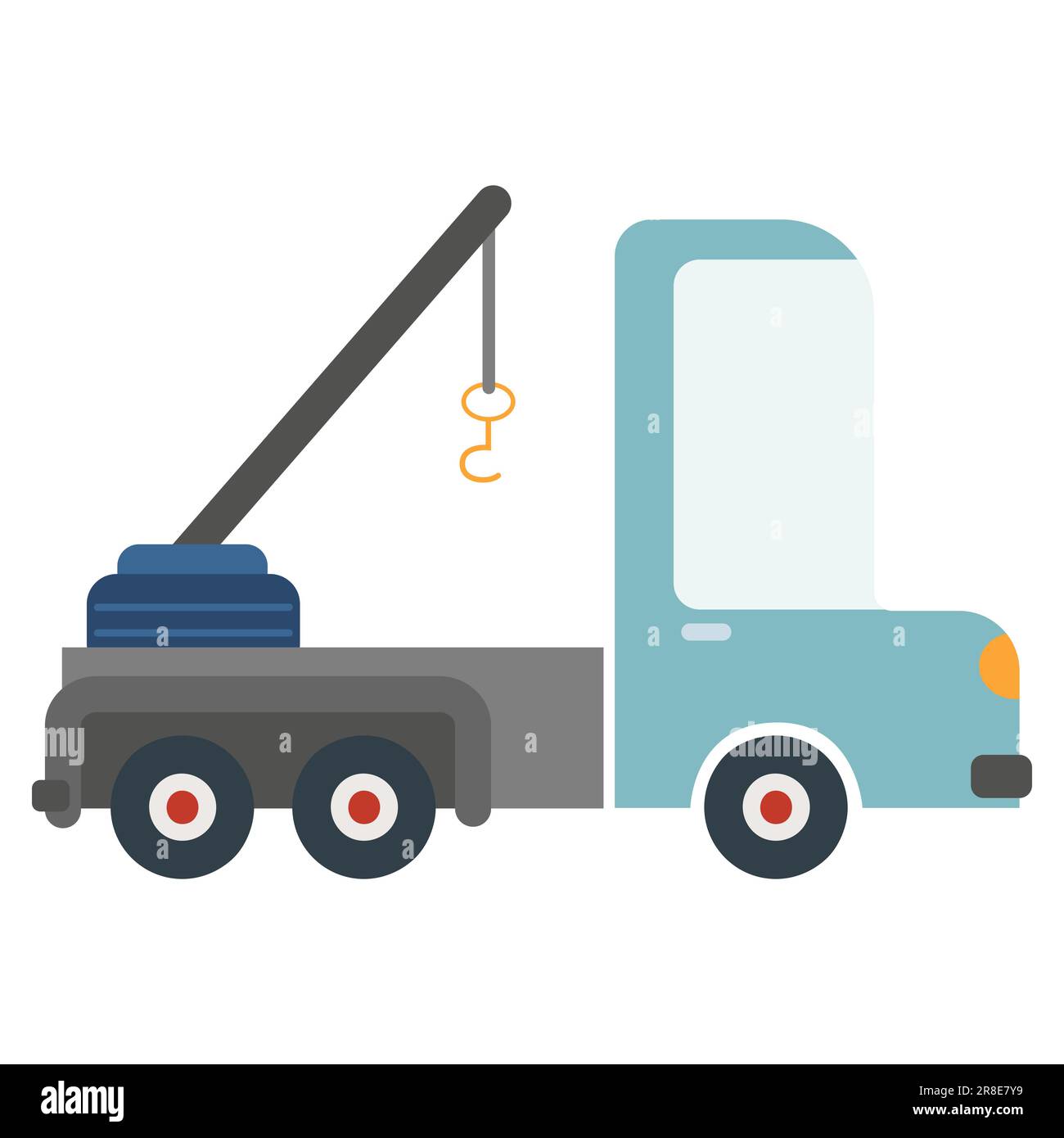 Cartoon-Autokran. Vektordarstellung auf weißem Hintergrund Stock Vektor