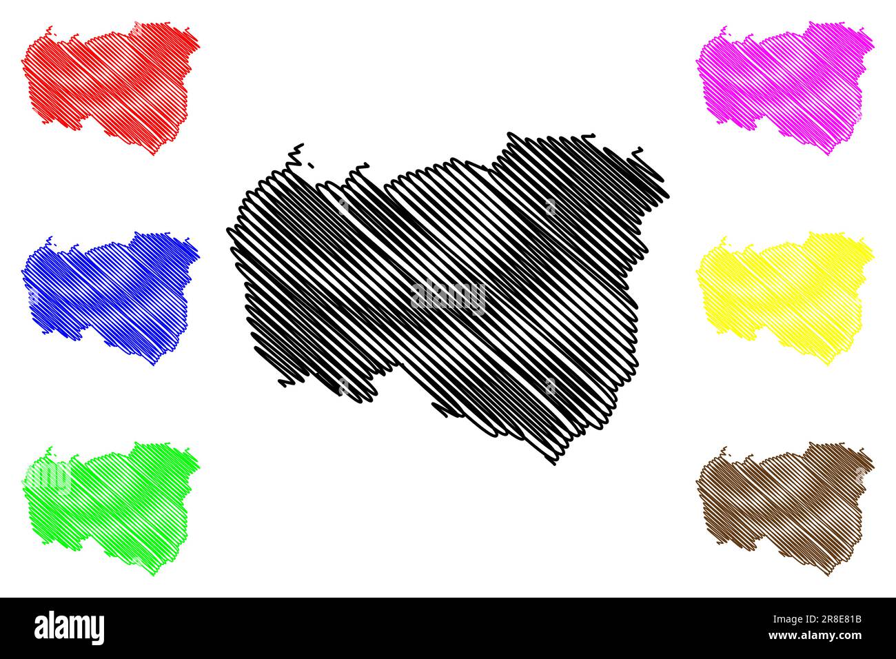 Burnley nicht-Metropolregion, Borough (Vereinigtes Königreich von Großbritannien und Nordirland, zeremonielle Grafschaft Lancashire oder Lancs, England) Karte Stock Vektor