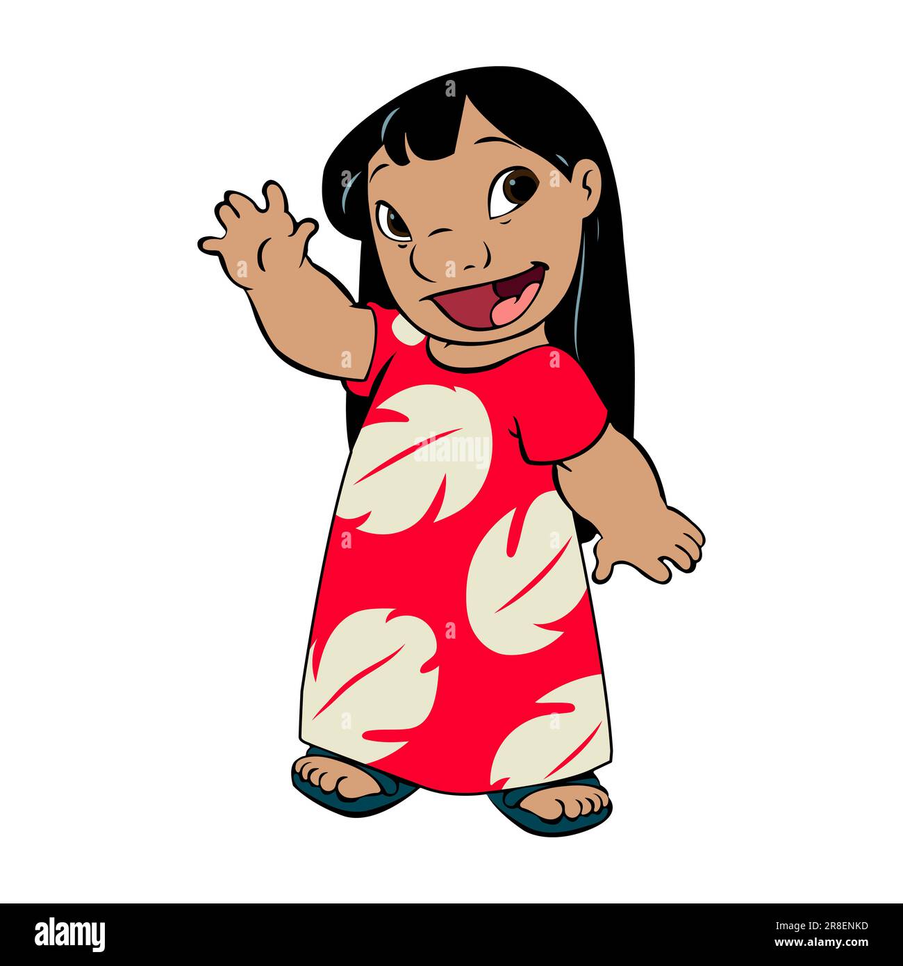 Lilo Pelekai Cartoon-Figur. Vektordarstellung isoliert auf weißem Hintergrund Stock Vektor