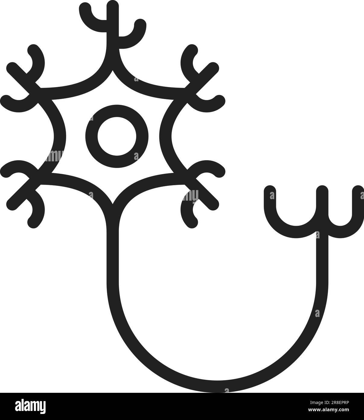 Neuron-Symbol-Bild. Stock Vektor