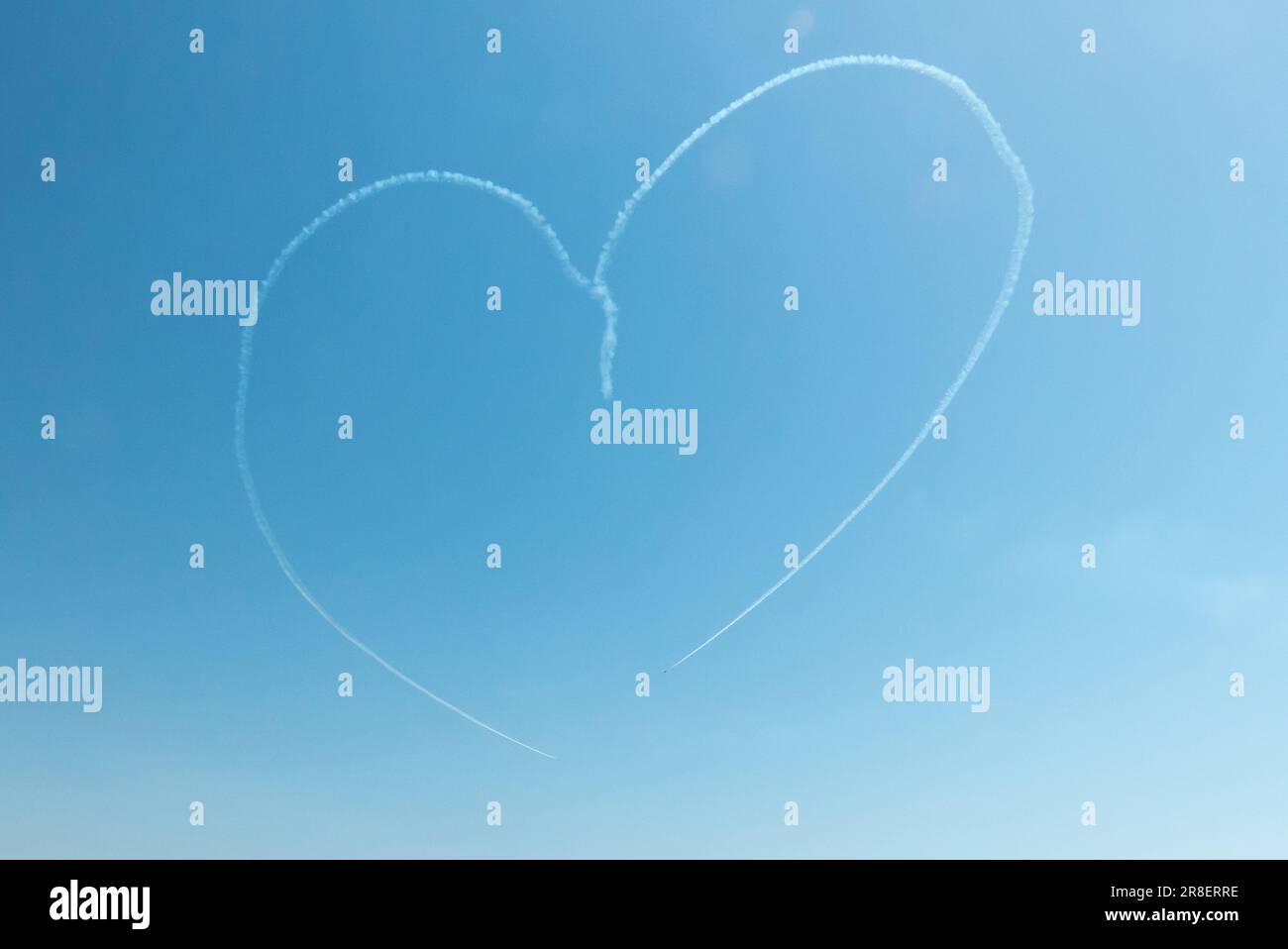 Die Torre del Mar Airshow, 2017: Formation, die von den Türk Yıldızları in ihren Northrop F-5 Freedom Fighters geflogen wird Stockfoto