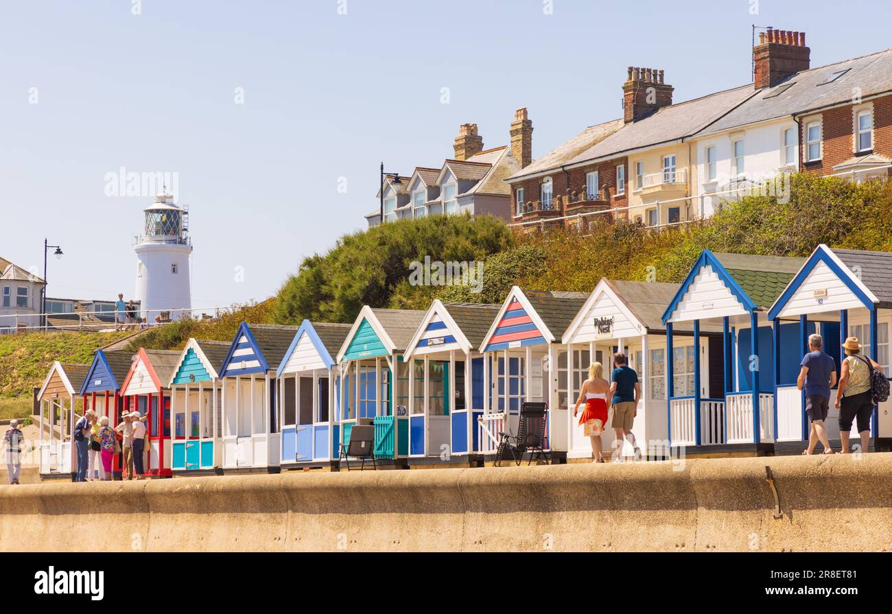 Southwold, Suffolk. UK. Juni 2023. Blick auf Southwold Beach am Meer Stockfoto