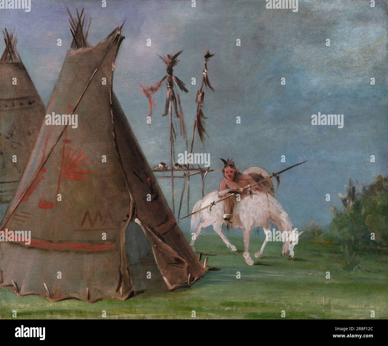 Comanche Lodge of Buffalo Skins 1834-1835 von George Catlin, geboren in Wilkes-Barre, PA 1796-gestorben Jersey City, NJ 1872 Stockfoto