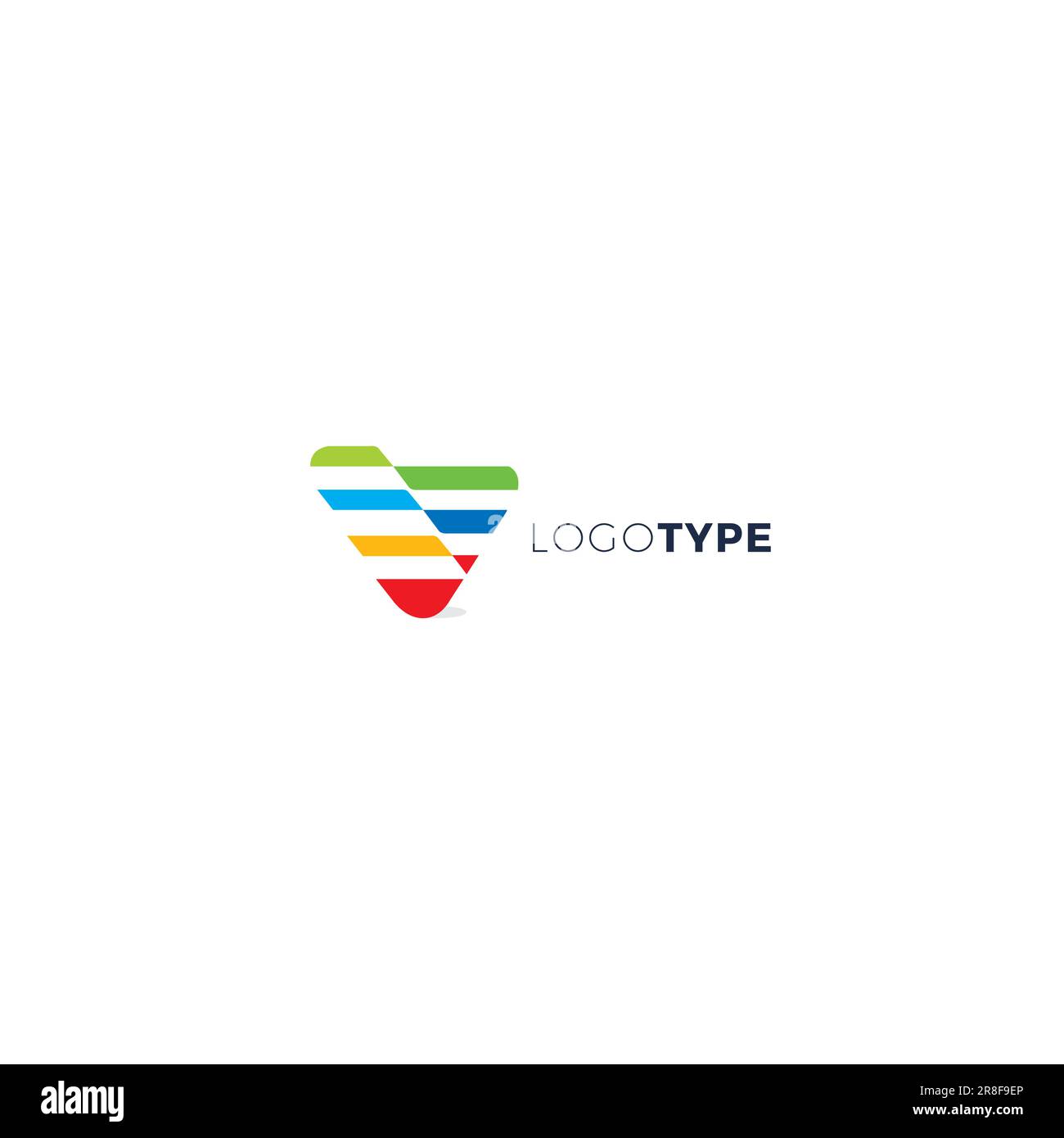 V Dreieck-Logo. Abstraktes Dreiecksdesign Stock Vektor