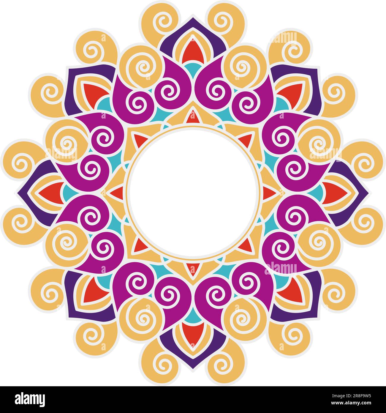 Happy Diwali – farbenfrohe Grußkarten – Vorlagenset isoliert auf weißem Hintergrund. Vektordarstellung. Stock Vektor