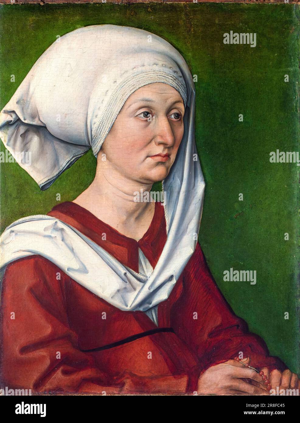 Porträt von Dürers Mutter Barbara (ca. 1451-1514), geborene Holper, Ölgemälde auf Holz von Albrecht Durer, ca. 1490 Stockfoto