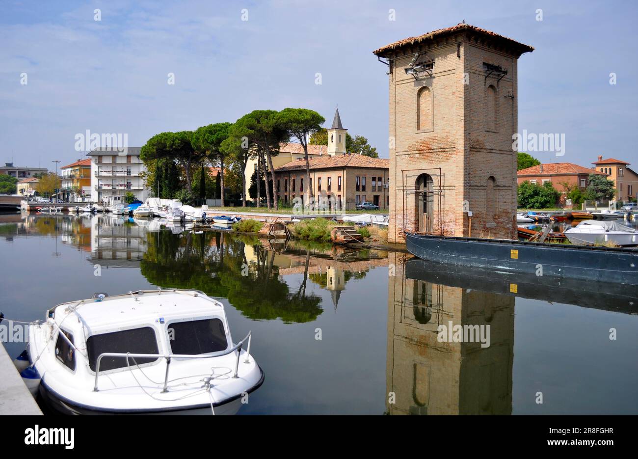 Emilia Romagna, italienische Adria, Cervia am Hafen, Stadtzentrum Stockfoto