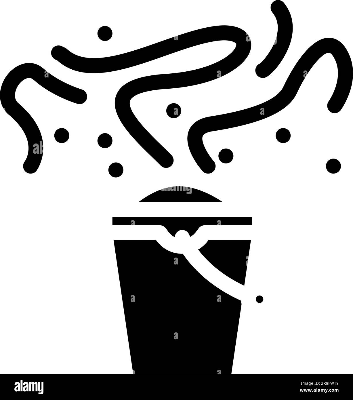 Vektordarstellung des Geruchsgeruchs-Glyphe-Symbols Stock Vektor