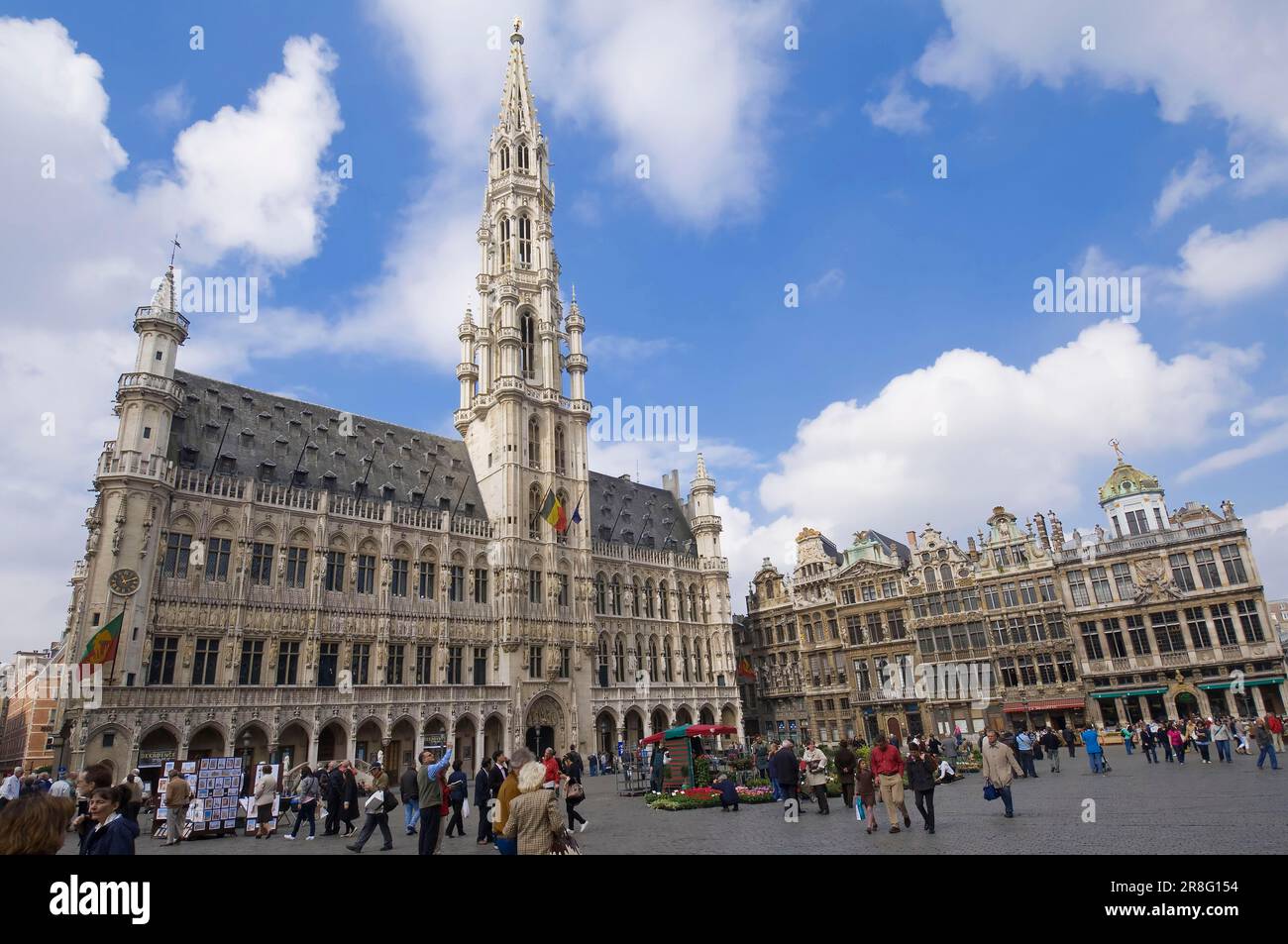 Rathaus, Grand-Place, Het Stadhuis, Hotel de Ville, Grote Markt, Rathausplatz, Altstadt, Brüssel, Belgien Stockfoto
