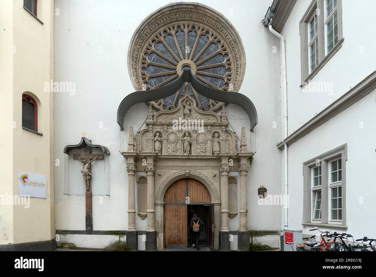 Hauptportal der Jesuitenkirche, Koblenz, Rheinland-Pfalz Stockfoto