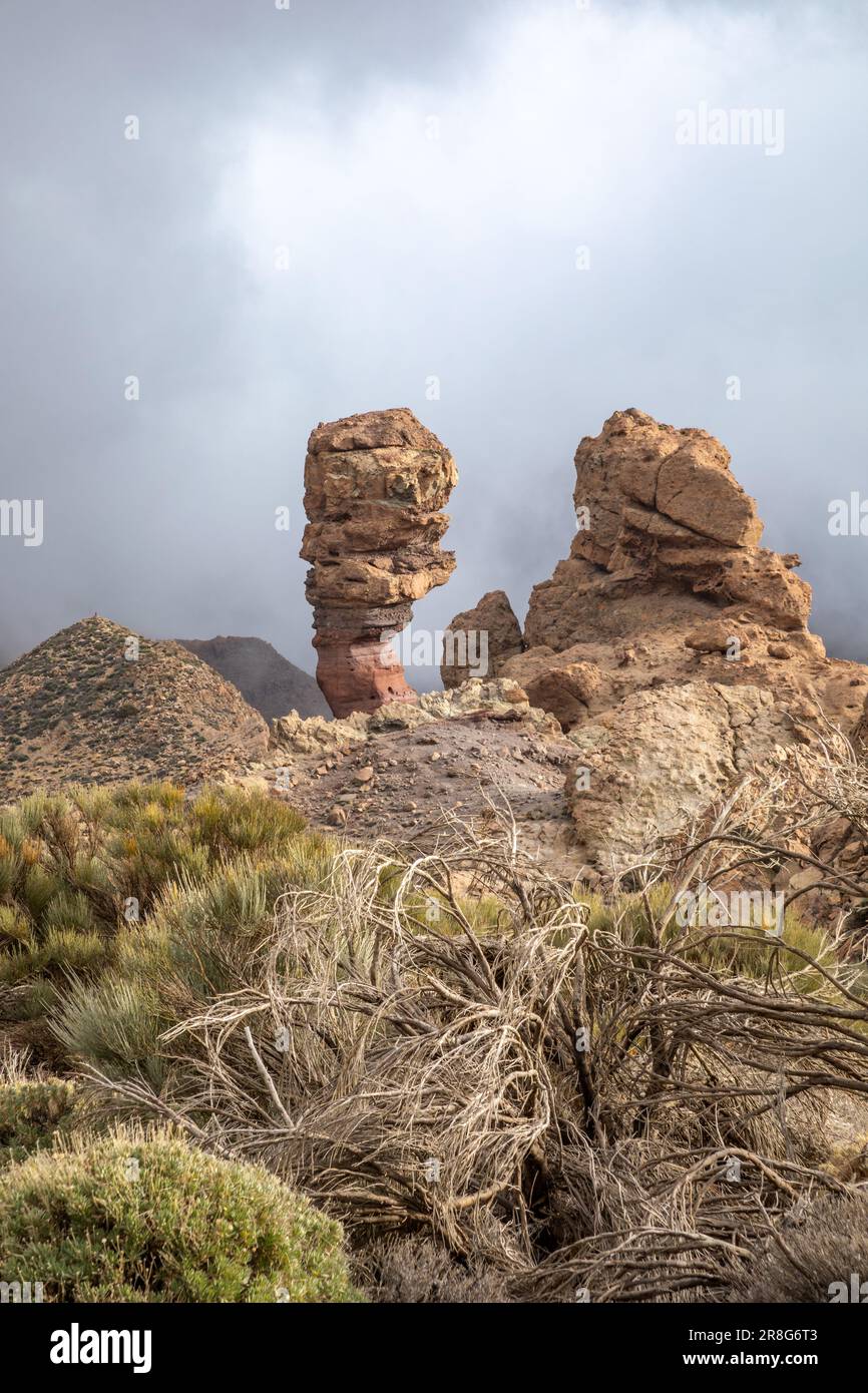 Felsformationen im Teide-Nationalpark, Teneriffa, Spanien Stockfoto