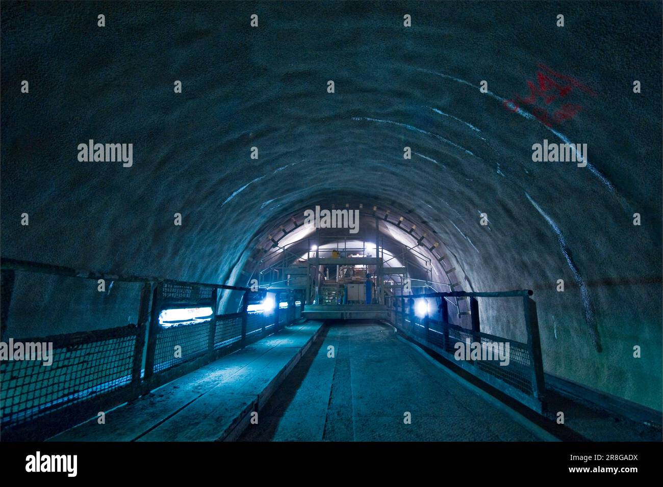 AlpTransit Gotthard, New Trans-Alpine Railway, Construction of Faido, Schweiz Stockfoto
