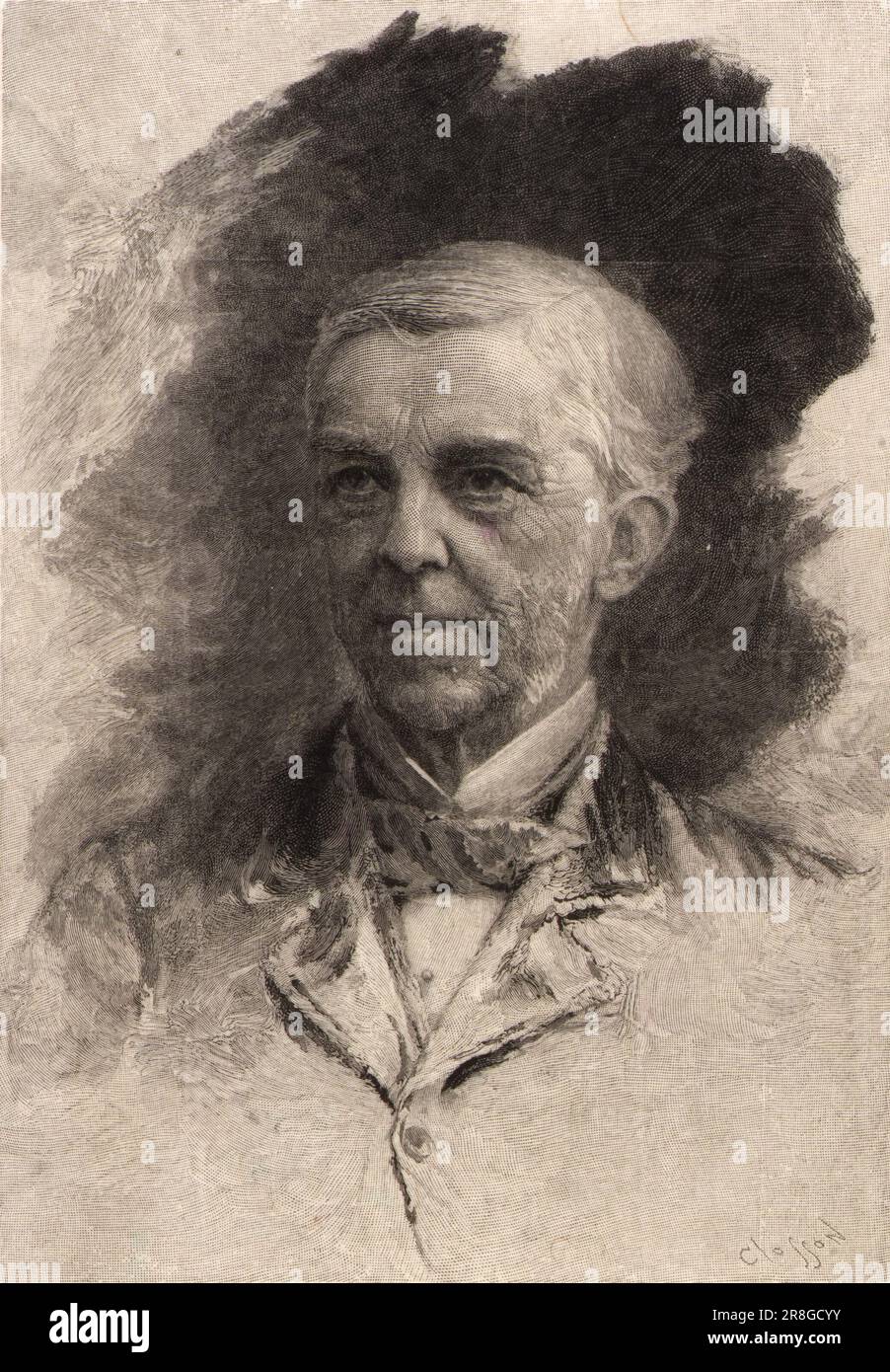 Oliver Wendell Holmes, Sr. N. d. von William Baxter Closson, geboren in Thetford, VT 1848, gestorben in Hartford, CT 1926 Stockfoto