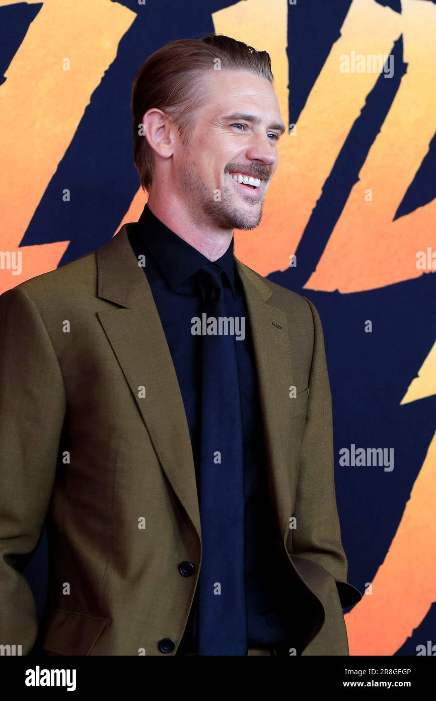 Boyd Holbrook bei der Ankunft für INDIANA JONES UND THE DIAL OF DESTINY Premiere, El Capitan Theatre, Los Angeles, CA, 14. Juni 2023. Foto Von: Priscilla Grant/Everett Collection Stockfoto