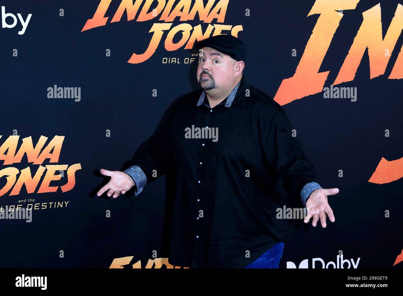 Gabriel Iglesias bei der Ankunft nach INDIANA JONES UND THE DIAL OF DESTINY Premiere, El Capitan Theatre, Los Angeles, CA, 14. Juni 2023. Foto Von: Priscilla Grant/Everett Collection Stockfoto