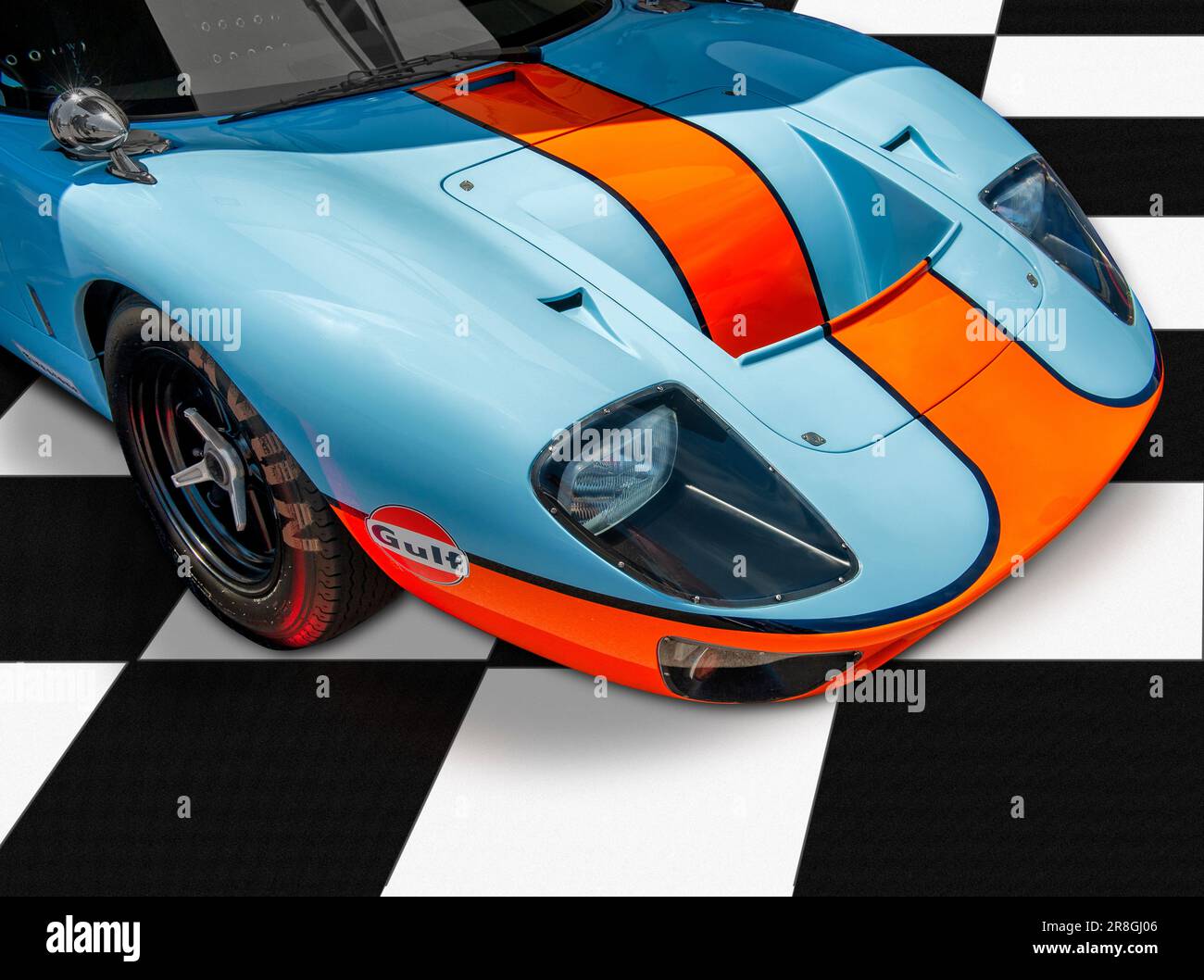 Ein Ford GT 40 Golf mit Farbdetails Stockfoto