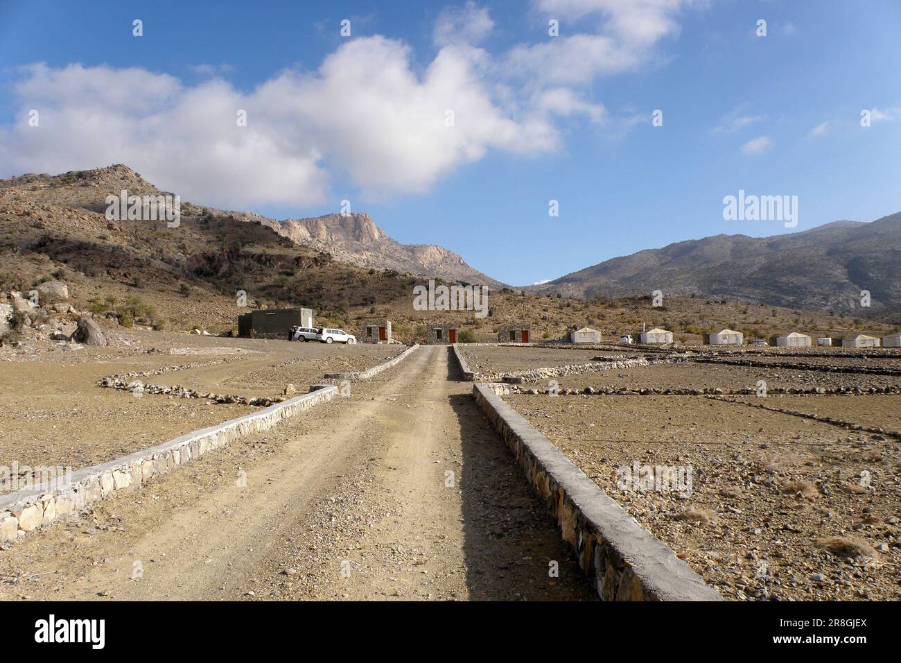 Resort, Berg Hajjar, Sultanat von Oman Stockfoto