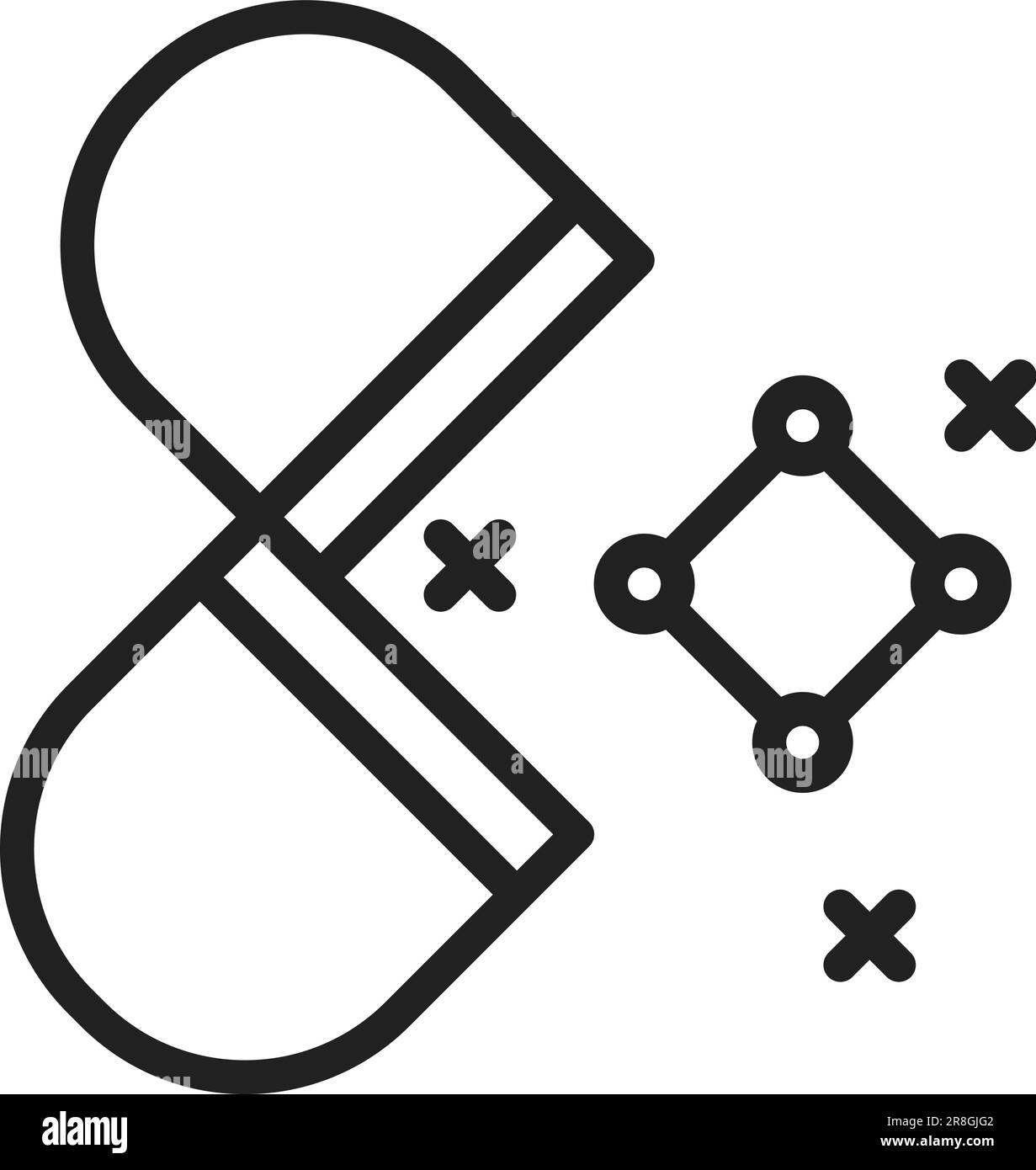 Symbolbild Für Molekularmedizin. Stock Vektor